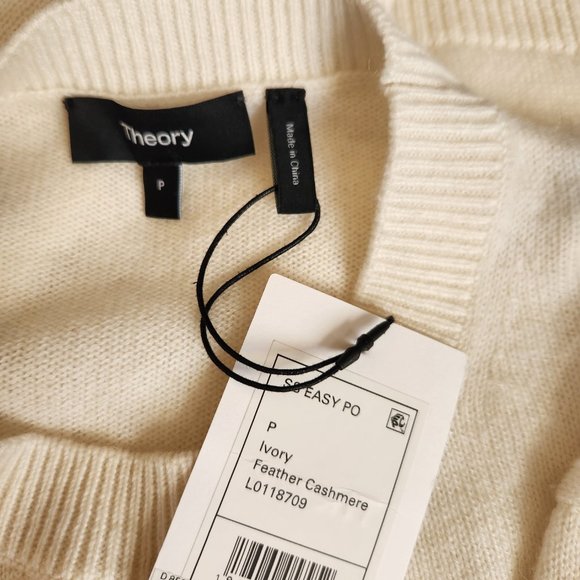 THEORY Feather Cashmere Easy Pull Over Sweater, Petite - Picture 11 of 13